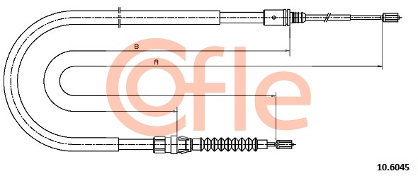 Тросик, cтояночный тормоз   10.6045   COFLE