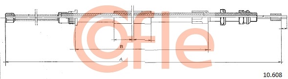 Тросовий привод, стоянкове гальмо   10.608   COFLE