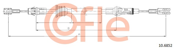 Тросик, cтояночный тормоз   10.6852   COFLE
