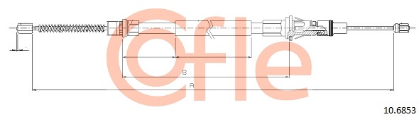 Тросик, cтояночный тормоз   10.6853   COFLE