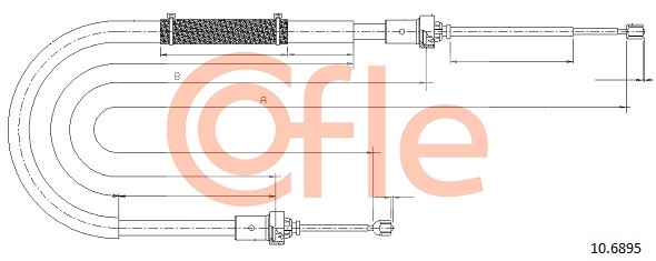 Тросик, cтояночный тормоз   10.6895   COFLE