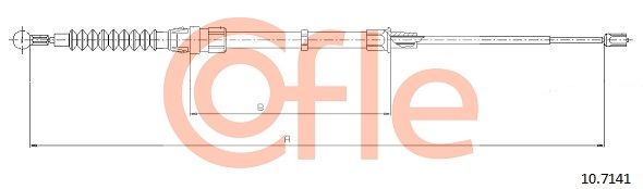 Тросик, cтояночный тормоз   10.7141   COFLE
