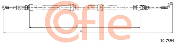 Тросик, cтояночный тормоз   10.7394   COFLE