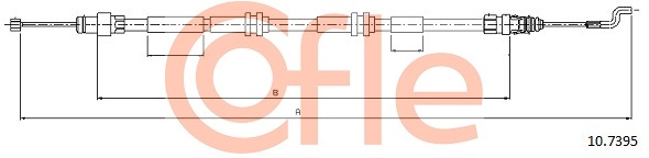 Тросовий привод, стоянкове гальмо   10.7395   COFLE