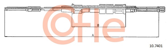 Тросик, cтояночный тормоз   10.7401   COFLE