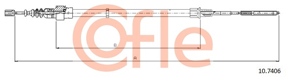 Тросик, cтояночный тормоз   10.7406   COFLE