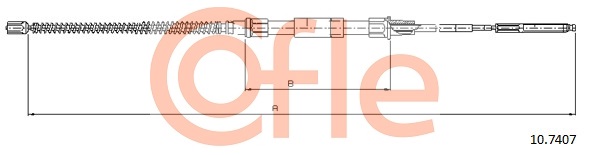 Тросик, cтояночный тормоз   10.7407   COFLE
