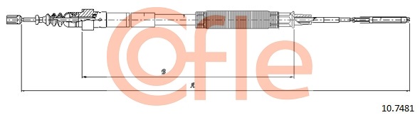 Тросовий привод, стоянкове гальмо   10.7481   COFLE