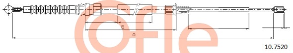 Тросик, cтояночный тормоз   10.7520   COFLE