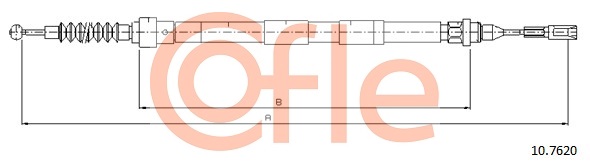 Тросик, cтояночный тормоз   10.7620   COFLE