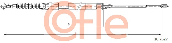 Тросик, cтояночный тормоз   10.7627   COFLE