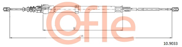 Тросик, cтояночный тормоз   10.9033   COFLE