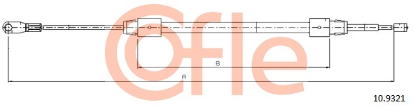 Тросик, cтояночный тормоз   10.9321   COFLE