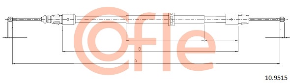 Тросик, cтояночный тормоз   10.9515   COFLE