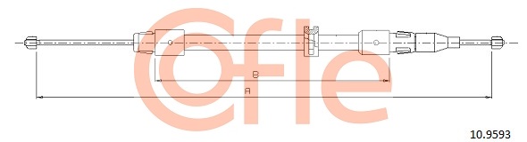 Тросик, cтояночный тормоз   10.9593   COFLE