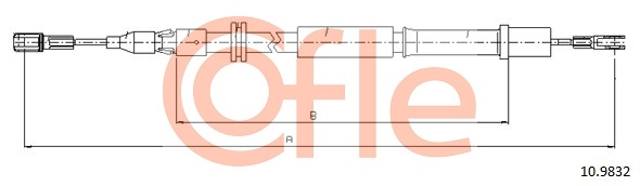 Тросик, cтояночный тормоз   10.9832   COFLE