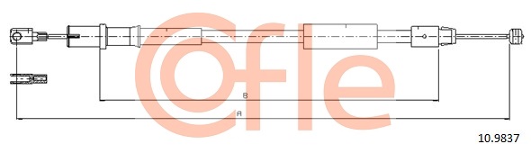 Тросик, cтояночный тормоз   10.9837   COFLE