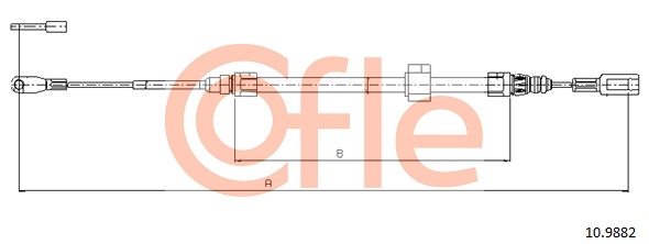 Тросик, cтояночный тормоз   10.9882   COFLE