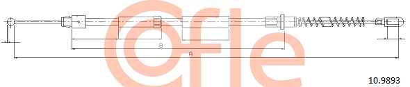 Тросик, cтояночный тормоз   10.9893   COFLE
