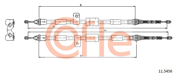 Тросовий привод, стоянкове гальмо   11.5456   COFLE