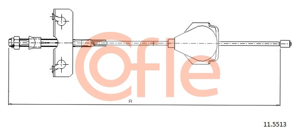 Тросик, cтояночный тормоз   11.5513   COFLE