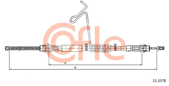 Тросовий привод, стоянкове гальмо   11.5578   COFLE