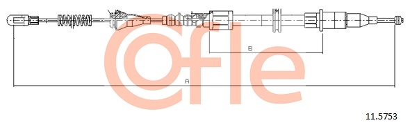 Тросик, cтояночный тормоз   11.5753   COFLE