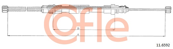 Тросовий привод, стоянкове гальмо   11.6592   COFLE