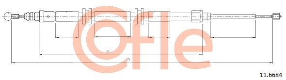Тросик, cтояночный тормоз   11.6684   COFLE