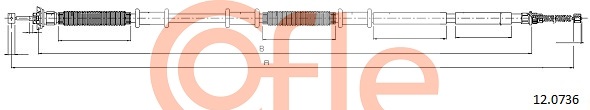 Тросовий привод, стоянкове гальмо   12.0736   COFLE