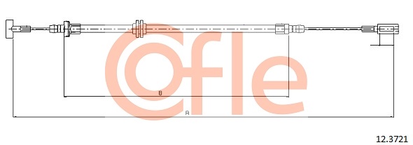 Тросик, cтояночный тормоз   12.3721   COFLE