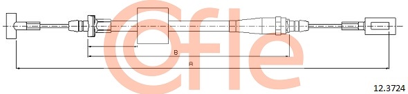 Тросик, cтояночный тормоз   12.3724   COFLE
