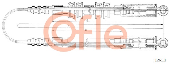 Тросовий привод, стоянкове гальмо   1261.1   COFLE
