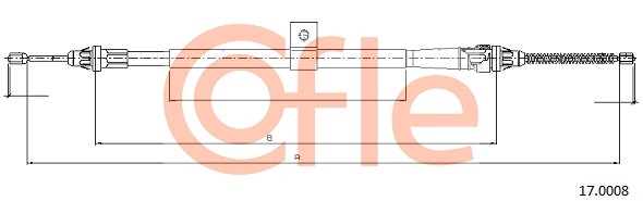 Тросик, cтояночный тормоз   17.0008   COFLE