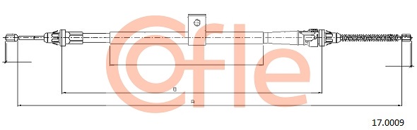Тросик, cтояночный тормоз   17.0009   COFLE