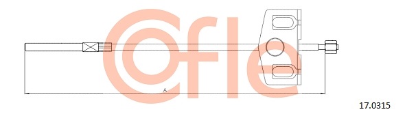 Тросик, cтояночный тормоз   17.0315   COFLE