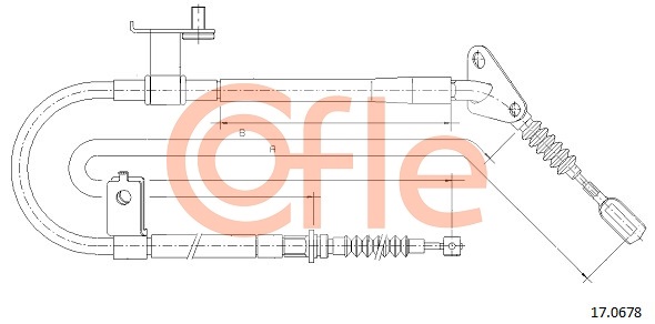 Тросик, cтояночный тормоз   17.0678   COFLE