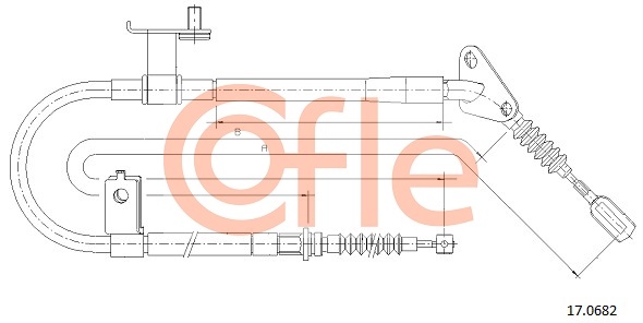 Тросик, cтояночный тормоз   17.0682   COFLE