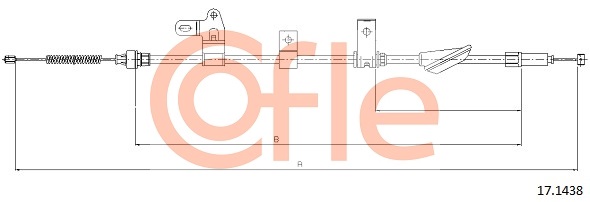 Тросик, cтояночный тормоз   17.1438   COFLE