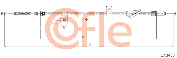 Тросик, cтояночный тормоз   17.1439   COFLE