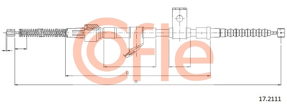Тросовий привод, стоянкове гальмо   17.2111   COFLE