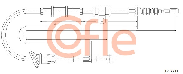 Тросовий привод, стоянкове гальмо   17.2211   COFLE