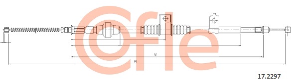 Тросик, cтояночный тормоз   17.2297   COFLE