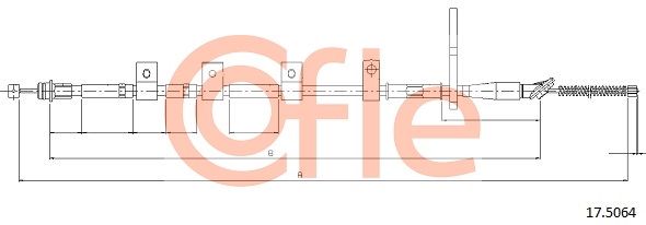 Тросик, cтояночный тормоз   17.5064   COFLE
