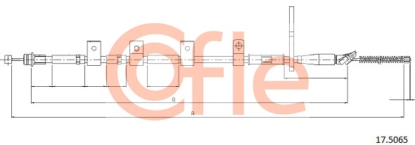 Тросик, cтояночный тормоз   17.5065   COFLE