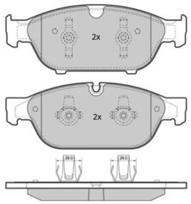 Комплект тормозных колодок, дисковый тормоз   FBP-1852   FREMAX