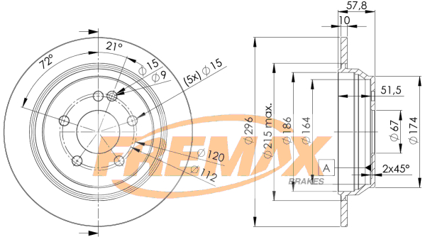 Тормозной диск   BD-0416   FREMAX