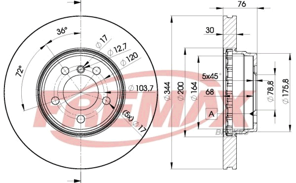 Тормозной диск   BD-2207   FREMAX