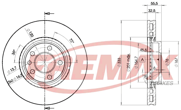 Тормозной диск   BD-3020   FREMAX