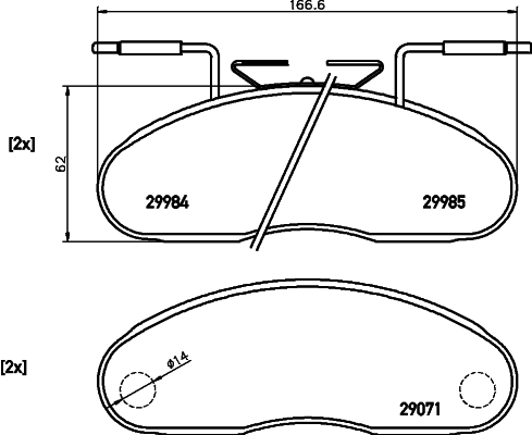 Комплект гальмівних накладок, дискове гальмо   8DB 355 005-341   HELLA PAGID